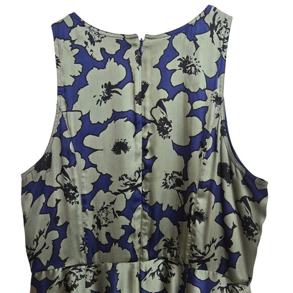 Banana Republic Dark Cottage Whimsigoth Empire Waist Satin Floral Maxi Dress 14 - Picture 6 of 11